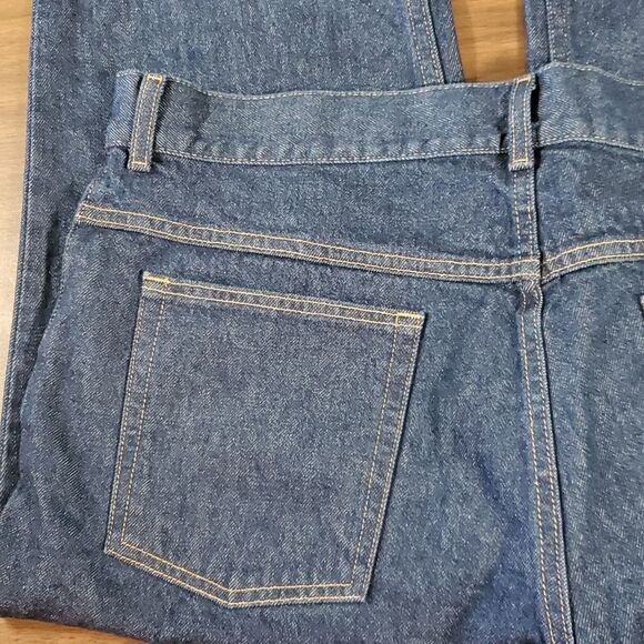 L.L. Bean Original Fit Straight Leg High Rise Jeans Dark Wash Women's Size 20P - Picture 11 of 13